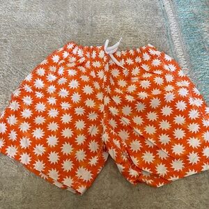 Orange and White Starburst Shorts